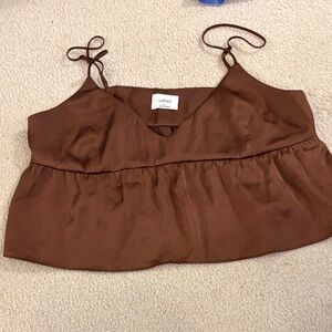 Wilfred Brown satin cami